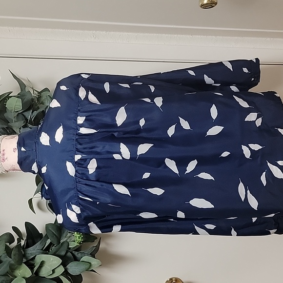 VTG | Alex Colman Blue Floral Floppy Bow Tie Blouse - Picture 6 of 13